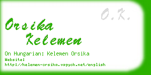 orsika kelemen business card